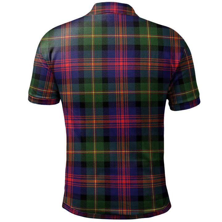 Scottish Logan Clan Crest Tartan Polo Shirt Back Side Tartan Plaid