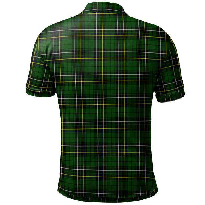 Scottish MacAlpine Modern Clan Tartan Polo Shirt Back Side Tartan Plaid