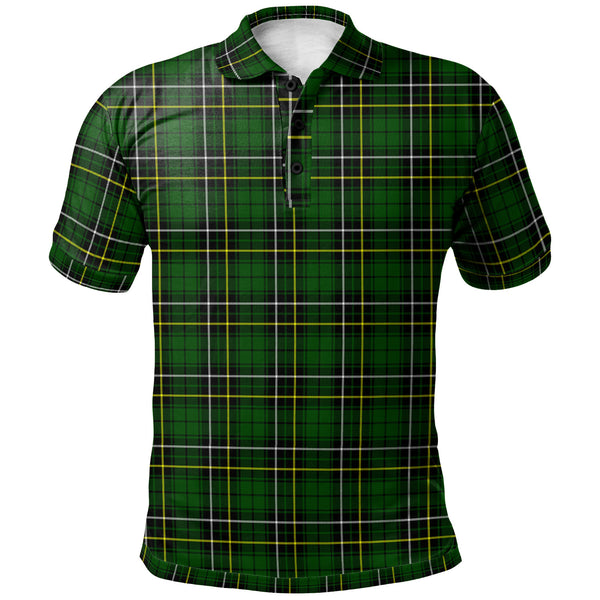 Scottish MacAlpine Modern Clan Tartan Polo Shirt Front Side Tartan Plaid
