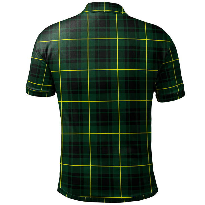 Scottish MacArthur Clan Crest Tartan Polo Shirt Back Side Tartan Plaid
