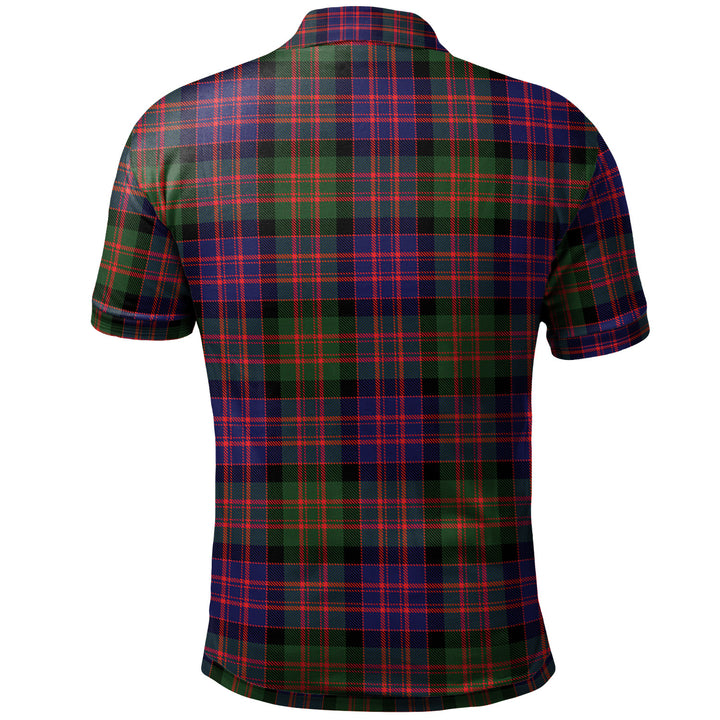 Scottish MacDonald (Clan Donald) Clan Crest Tartan Polo Shirt Back Side Tartan Plaid