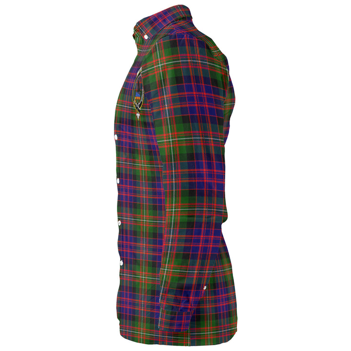 Scottish MacDonell of Glengarry Clan Crest Tartan Long Sleeve Shirt Tartan Plaid