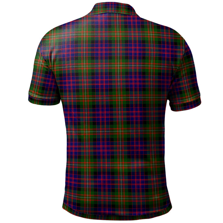 Scottish MacDonell of Glengarry Clan Crest Tartan Polo Shirt Back Side Tartan Plaid