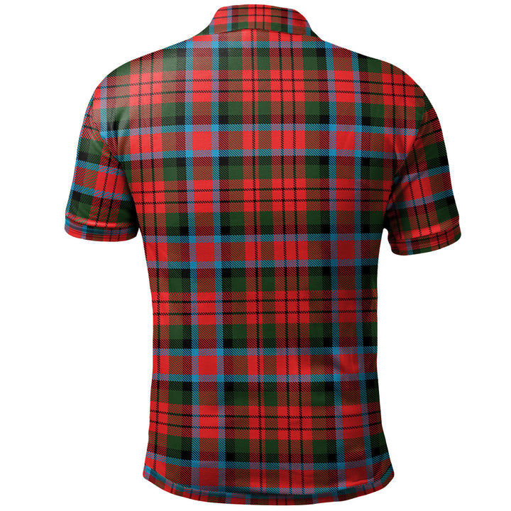 Scottish MacDuff Clan Crest Tartan Polo Shirt Back Side Tartan Plaid