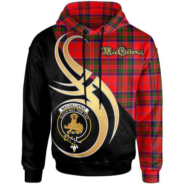 Scottish MacGillivray Clan Crest Tartan Hoodie - Believe In Me Front Side Tartan Plaid