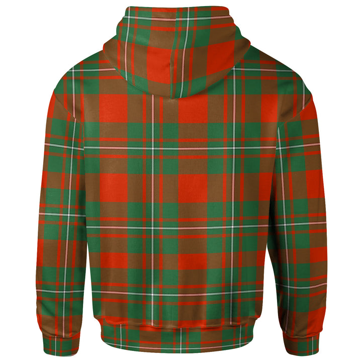 Scottish MacGregor Clan Crest Tartan Hoodie Back Side Tartan Plaid