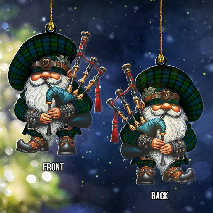 Scottish MacKay Clan Crest Tartan Bagpiper Gnome Ornament Tartan Plaid 2.jpg