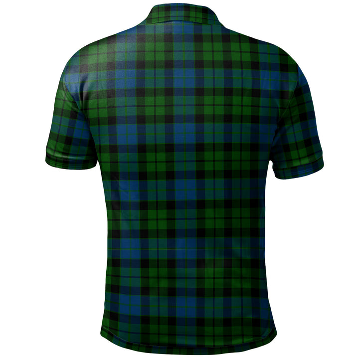 Scottish MacKay Clan Crest Tartan Polo Shirt Back Side Tartan Plaid