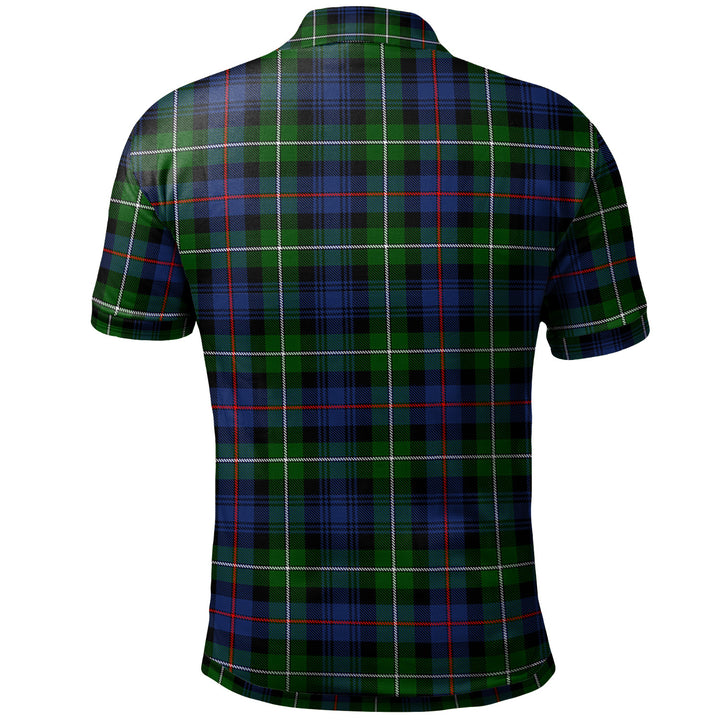 Scottish MacKenzie Clan Crest Tartan Polo Shirt Back Side Tartan Plaid