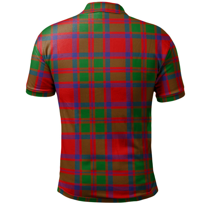 Scottish MacKintosh Clan Crest Tartan Polo Shirt Back Side Tartan Plaid