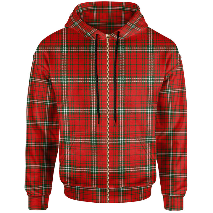 Scottish MacLay Modern Clan Tartan Hoodie Zip Tartan Plaid