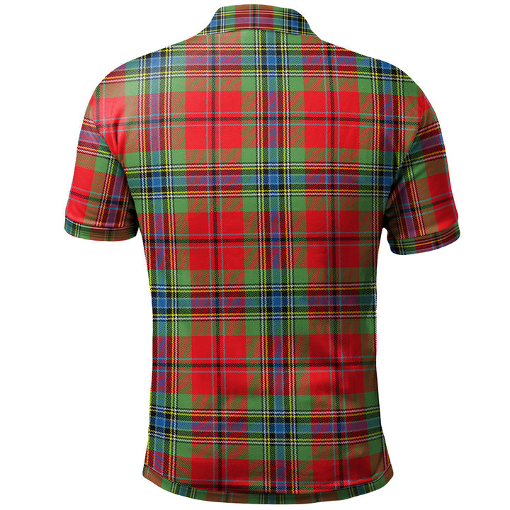 Scottish MacLean Clan Crest Tartan Polo Shirt Back Side Tartan Plaid