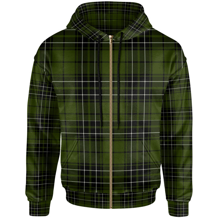 Scottish MacLean Hunting Clan Tartan Hoodie Zip Tartan Plaid
