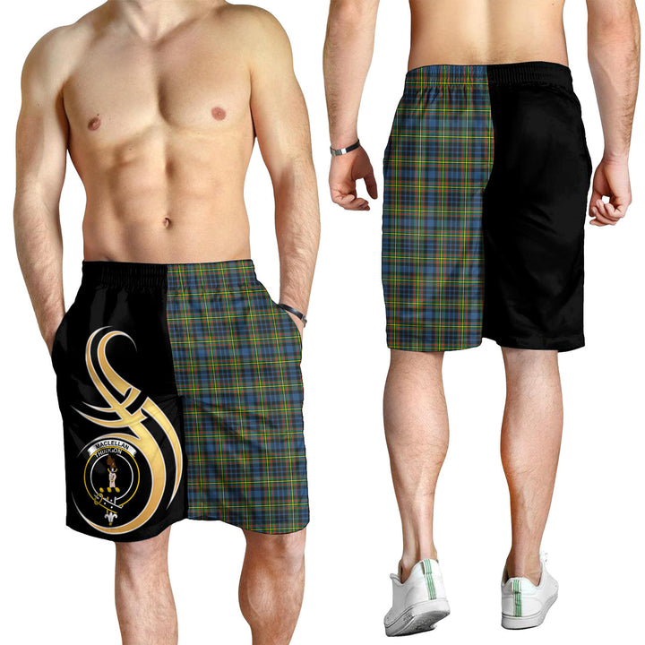 Scottish MacLellan Ancient Clan Crest Tartan Men Shorts Believe in Me 2