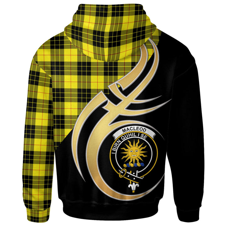 Scottish MacLeod of Lewis Clan Crest Tartan Hoodie - Believe In Me Back Side Tartan Plaid