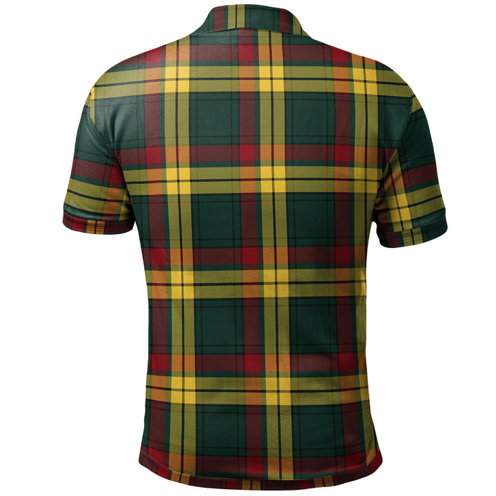 Scottish MacMillan Clan Crest Tartan Polo Shirt Back Side Tartan Plaid