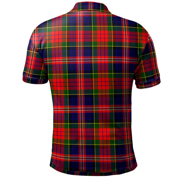 Scottish MacPherson Clan Crest Tartan Polo Shirt Back Side Tartan Plaid