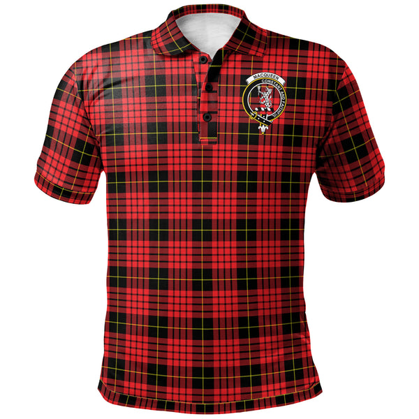 Scottish MacQueen Clan Crest Tartan Polo Shirt