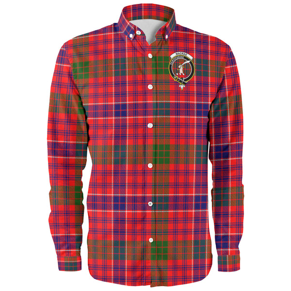 Scottish MacRae Clan Crest Tartan Long Sleeve Shirt