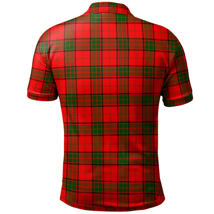 Scottish Maxwell Clan Crest Tartan Polo Shirt Back Side Tartan Plaid