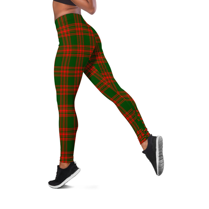 Scottish Menzies Green Modern Clan Tartan Women Leggings Tartan Plaid 1