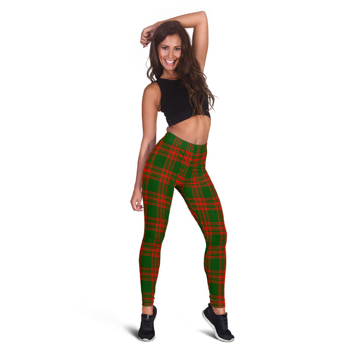 Scottish Menzies Green Modern Clan Tartan Women Leggings Tartan Plaid 3