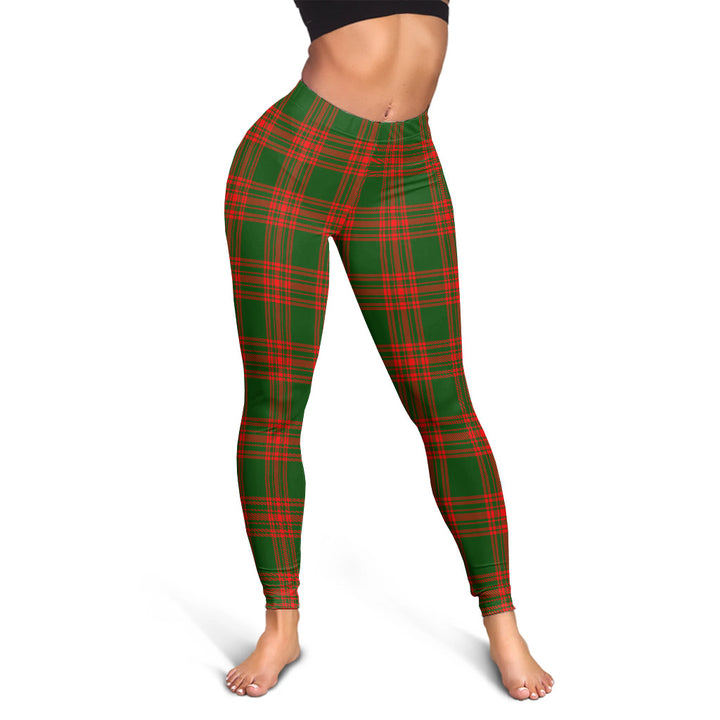 Scottish Menzies Green Modern Clan Tartan Women Leggings Tartan Plaid 4