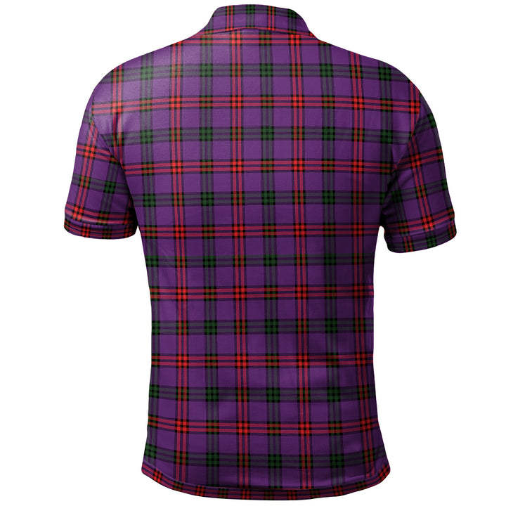 Scottish Montgomery Modern Clan Tartan Polo Shirt Back Side Tartan Plaid