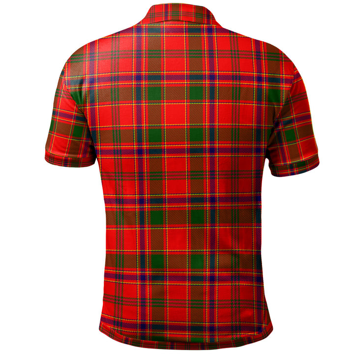 Scottish Munro Clan Crest Tartan Polo Shirt Back Side Tartan Plaid