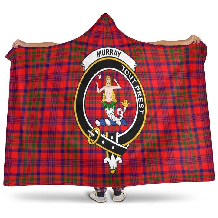 Scottish Murray (of Dysart) Clan Crest Tartan Hooded Blanket Tartan Plaid 2