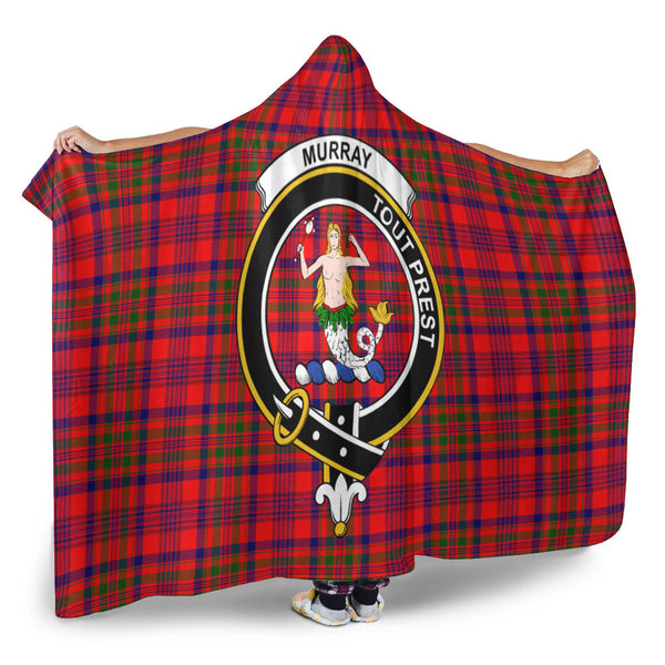 Scottish Murray (of Dysart) Clan Crest Tartan Hooded Blanket Tartan Plaid 1