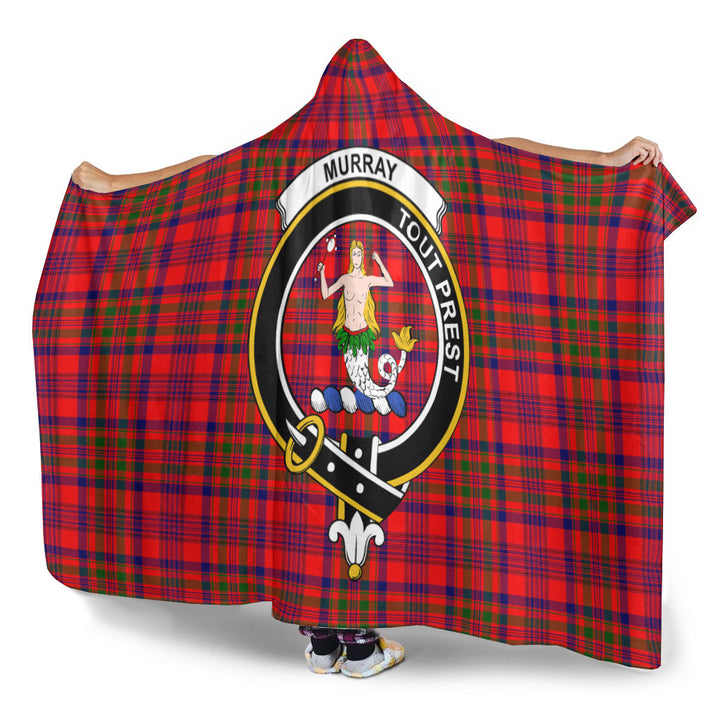 Scottish Murray (of Dysart) Clan Crest Tartan Hooded Blanket Tartan Plaid 3