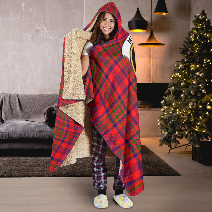 Scottish Murray (of Dysart) Clan Crest Tartan Hooded Blanket Tartan Plaid 5