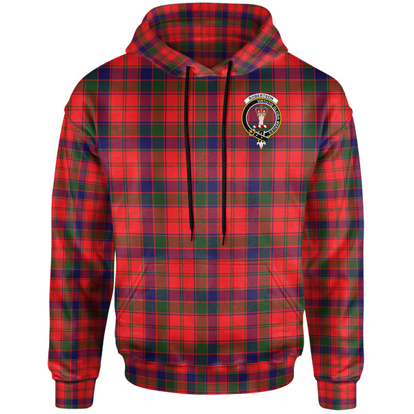 Scottish Robertson Clan Crest Tartan Hoodie Front Side Tartan Plaid