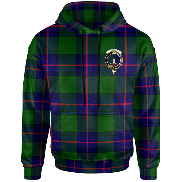 Scottish Shaw (of Tordarroch) Clan Crest Tartan Hoodie Front Side Tartan Plaid