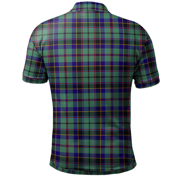 Scottish Stevenson Clan Tartan Polo Shirt Back Side Tartan Plaid