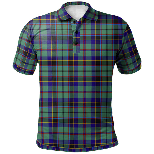 Scottish Stevenson Clan Tartan Polo Shirt Front Side Tartan Plaid