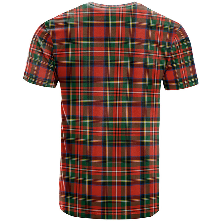 Scottish Stewart Royal Modern Clan Tartan T-Shirt Back Side Tartan Plaid