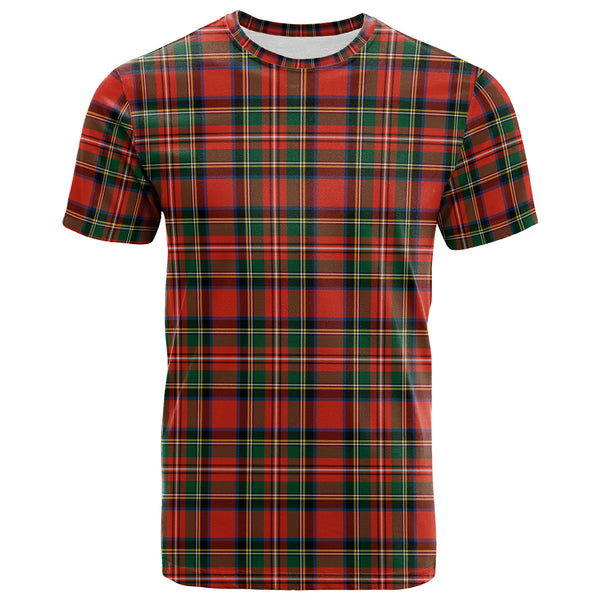 Scottish Stewart Royal Modern Clan Tartan T-Shirt Front Side Tartan Plaid