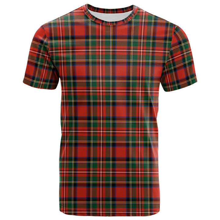 Scottish Stewart Royal Modern Clan Tartan T-Shirt Front Side Tartan Plaid