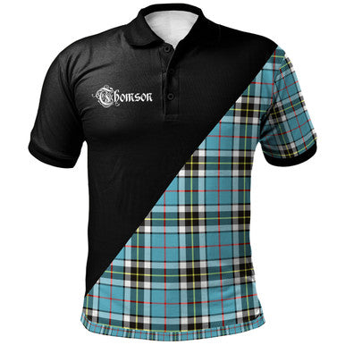 Scottish Innes Modern Clan Crest Tartan Polo Shirt - Military Logo Front Side Tartan Plaid