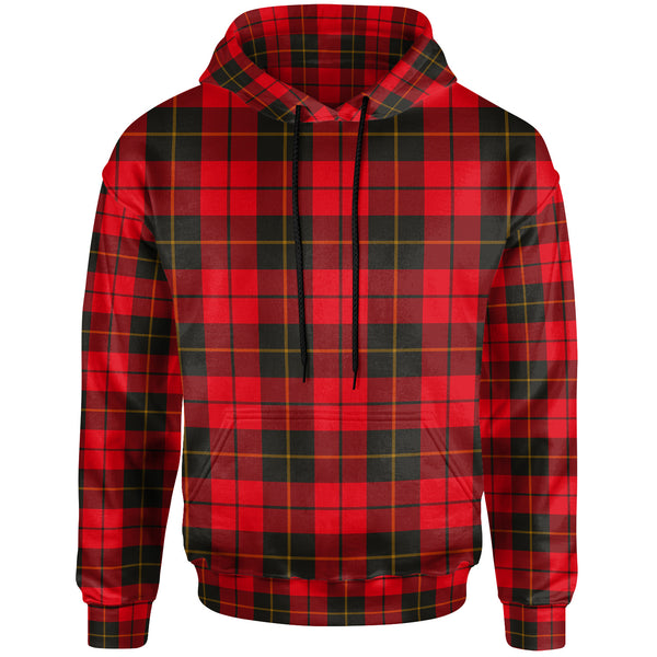 Scottish Wallace Weathered Clan Tartan Hoodie Front Side Tartan Plaid
