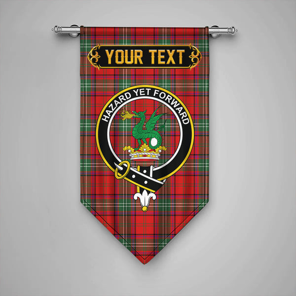 Scottish Seton Modern Clan Crest Tartan Gonfalon Custom Personalized Tartan Plaid
