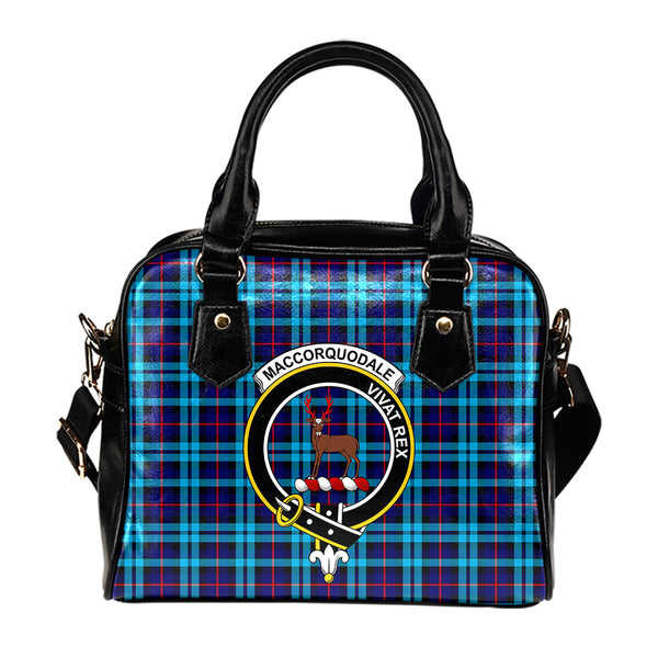 Scottish MacCorquodale Clan Crest Tartan Shoulder Handbag