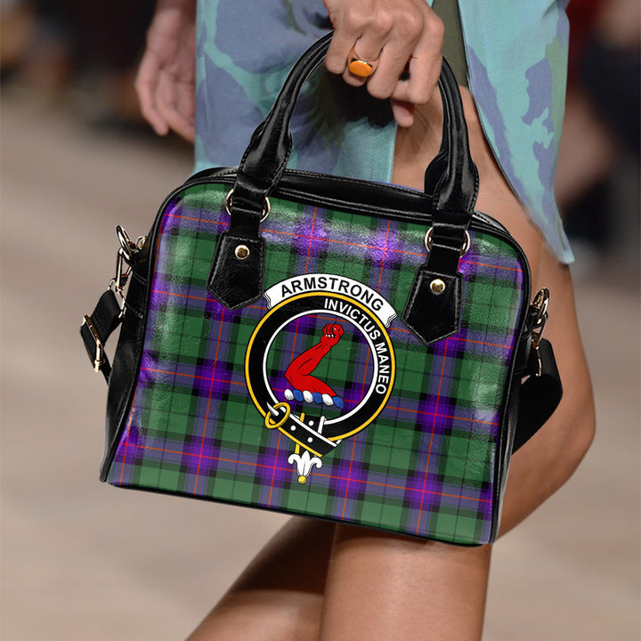 Scottish Armstrong Modern Clan Crest Tartan Shoulder Handbag Tartan Plaid 2