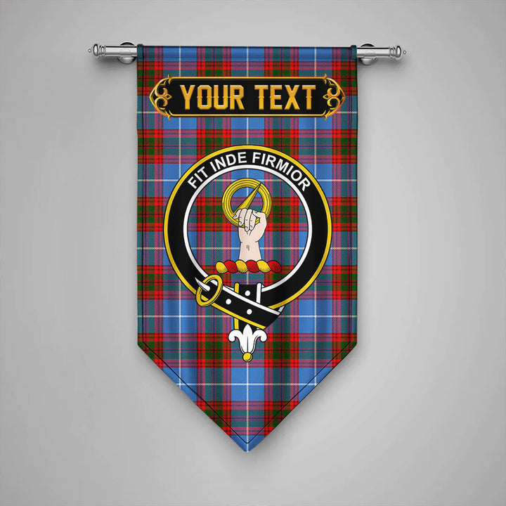 Scottish Skirving Clan Crest Tartan Gonfalon Custom Personalized Tartan Plaid