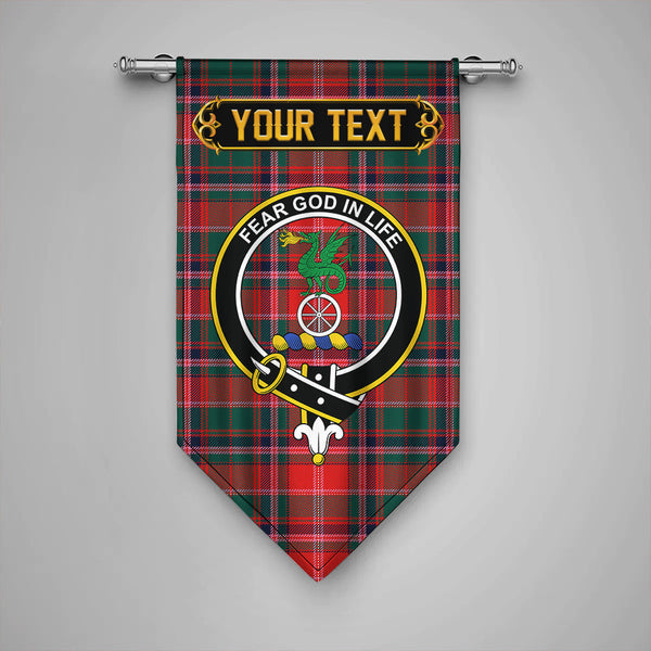 Scottish Somerville Modern Clan Crest Tartan Gonfalon Custom Personalized Tartan Plaid