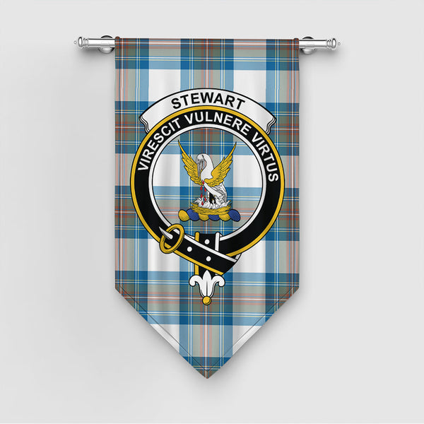 Scottish Stewart Muted Blue Clan Tartan Gonfalon Tartan Plaid