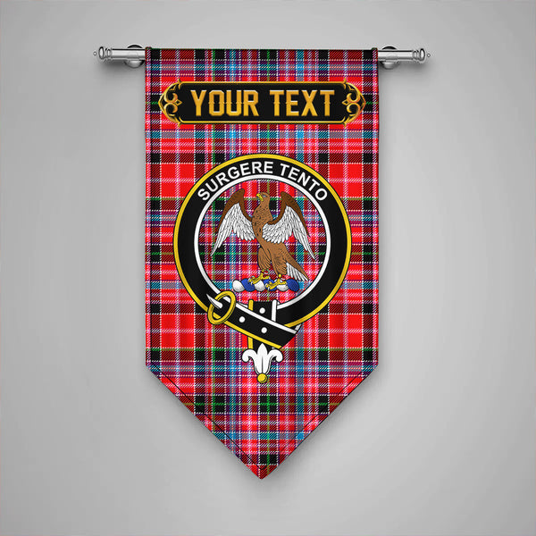 Scottish Straiton Clan Crest Tartan Gonfalon Custom Personalized Tartan Plaid