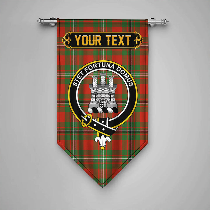 Scottish Strang Modern Clan Crest Tartan Gonfalon Custom Personalized Tartan Plaid
